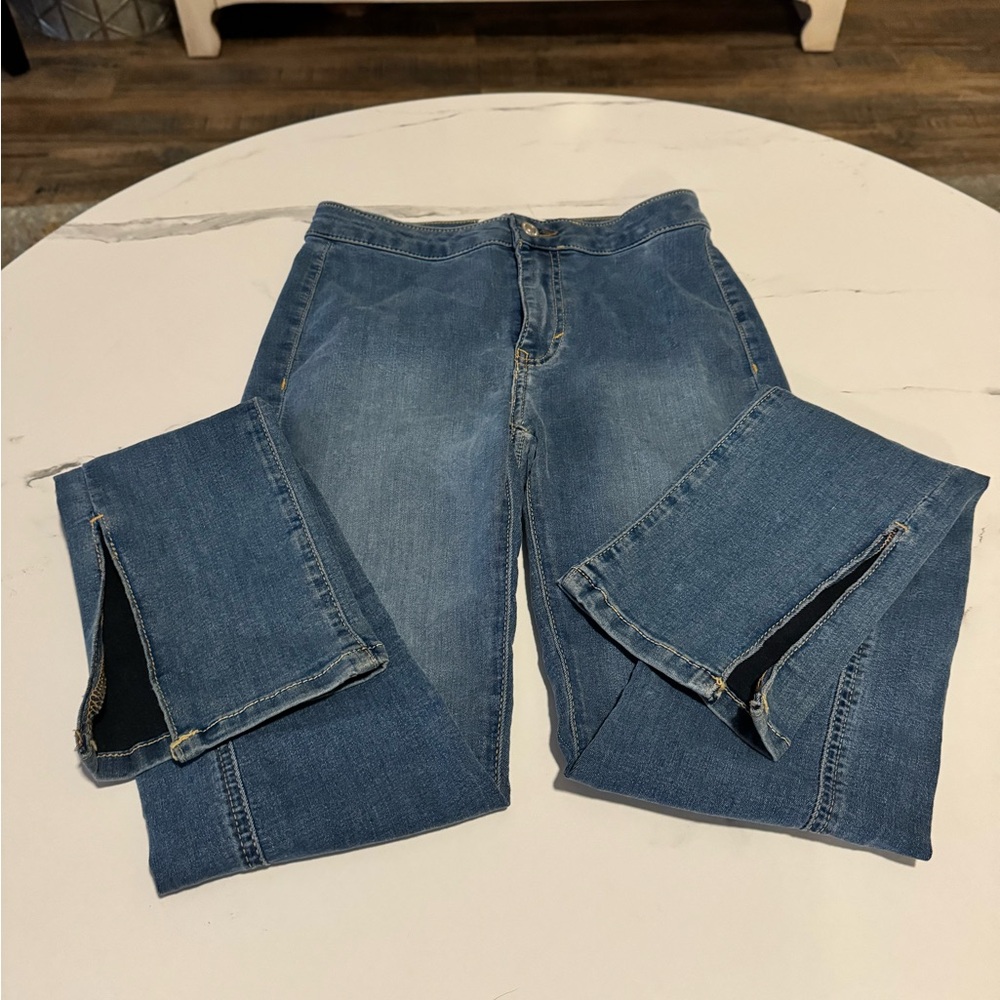 Free People split hem denim